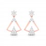 Floral Stud Diamond Earrings