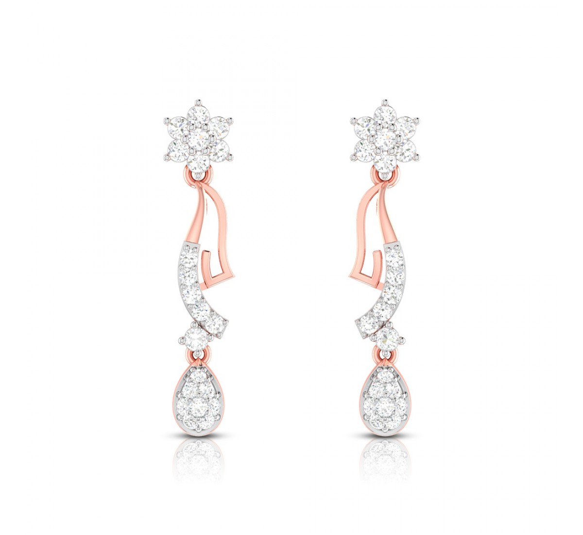 Lila Drop Diamond Earrings