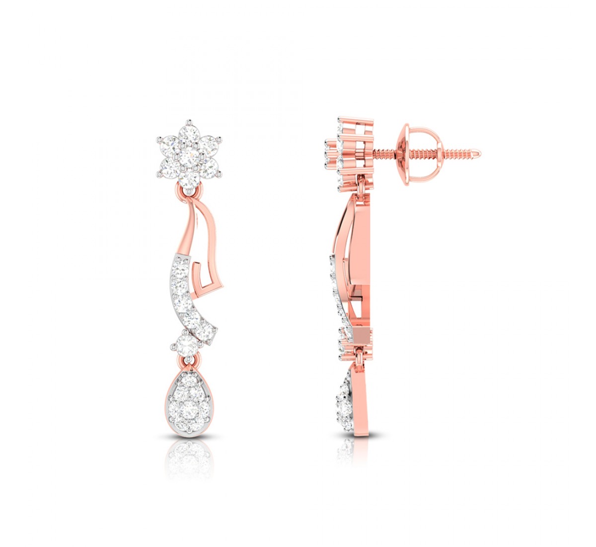 Lila Drop Diamond Earrings