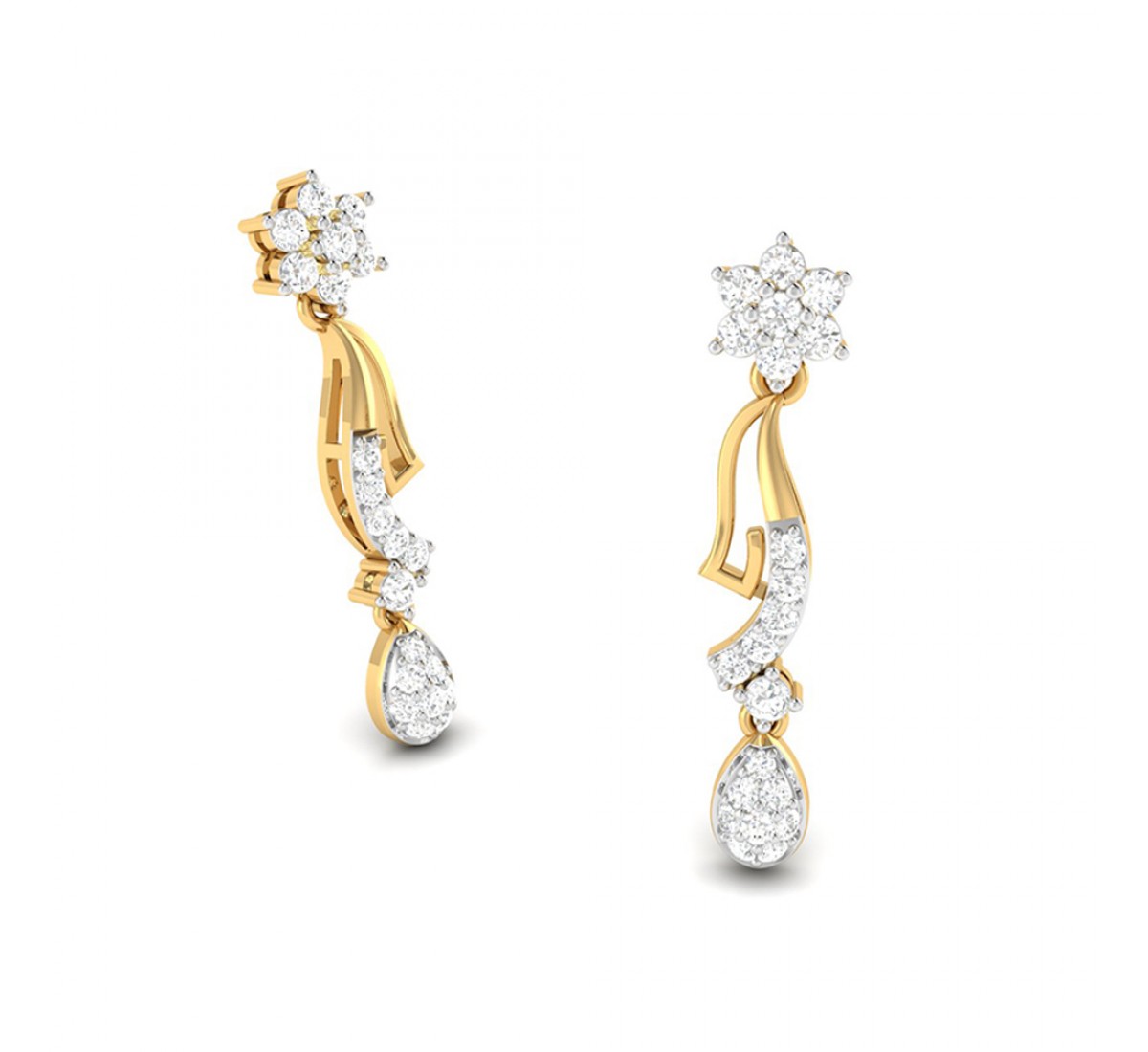 Lila Drop Diamond Earrings