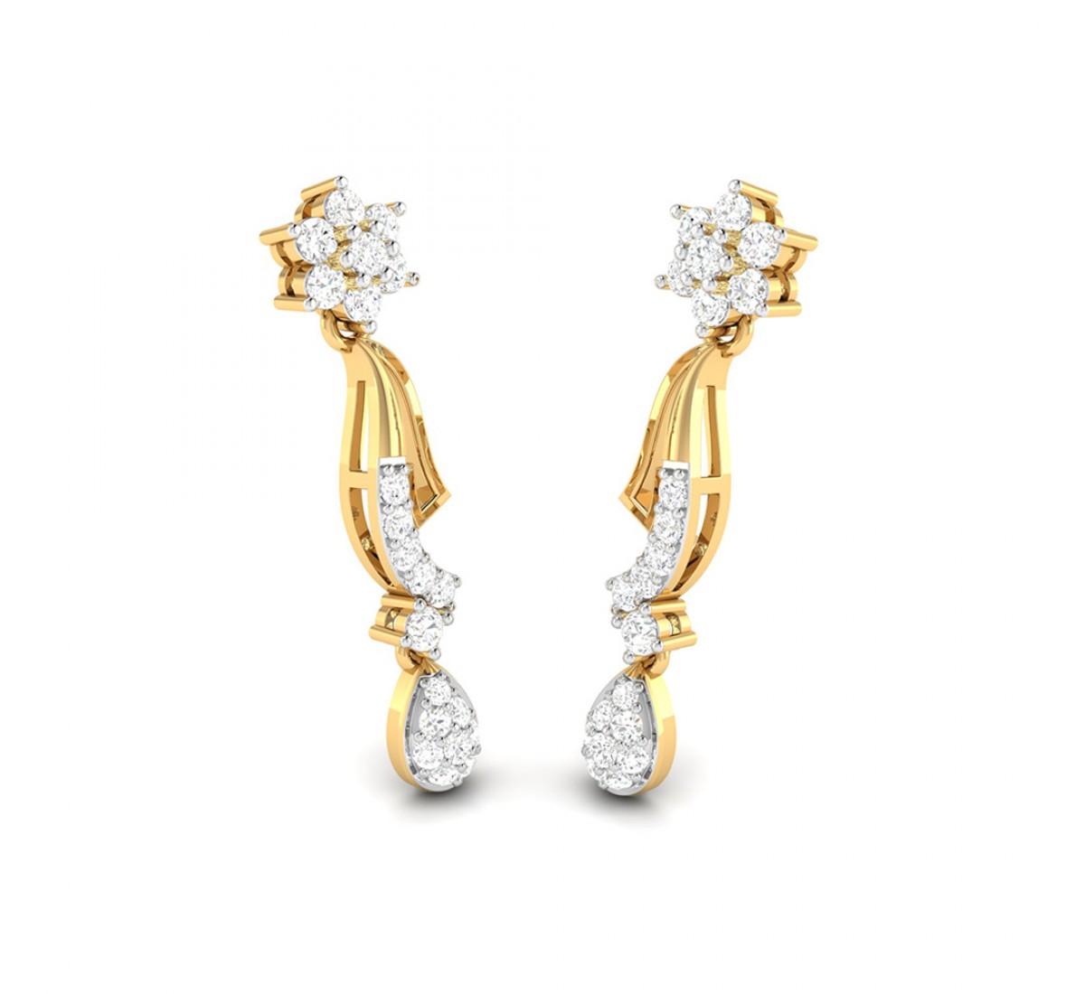 Lila Drop Diamond Earrings