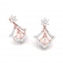 Foliate Drop Diamond Earrings