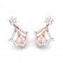 Foliate Drop Diamond Earrings