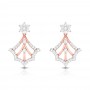 Foliate Drop Diamond Earrings