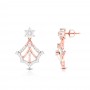 Foliate Drop Diamond Earrings