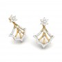 Foliate Drop Diamond Earrings