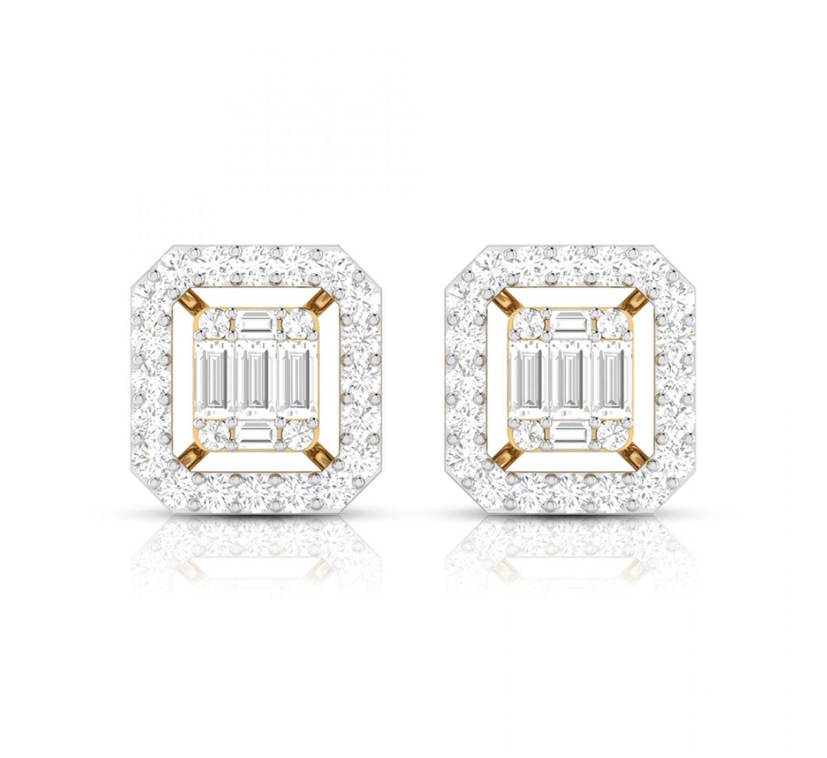 Logy In Rays Diamond Earrings