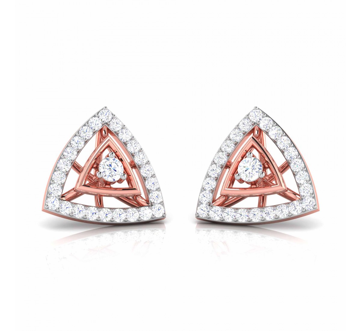 Rays In Pave Diamond Earrings