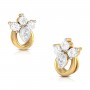 Curled Griva Diamond Earrings