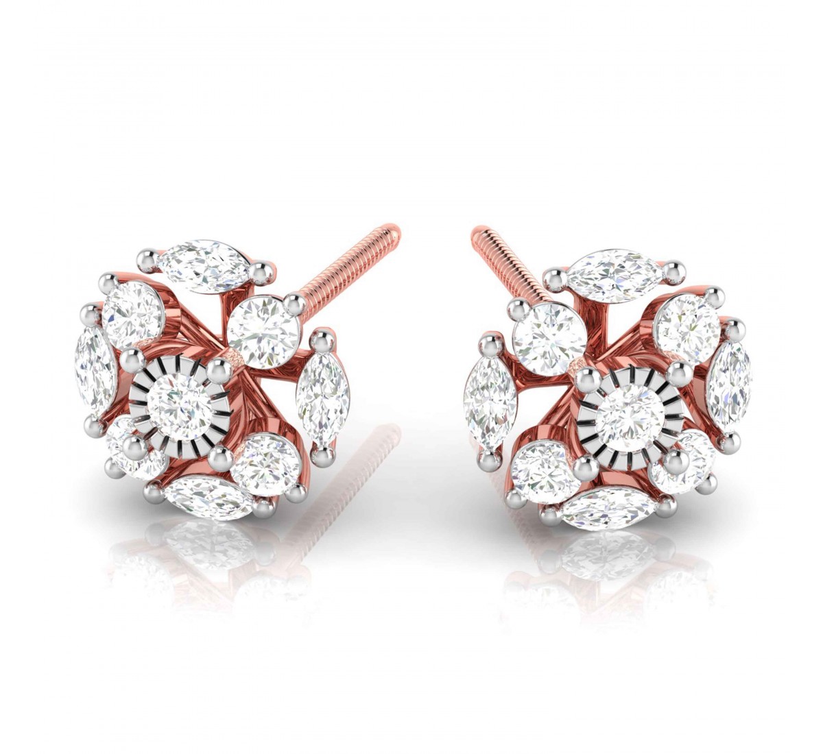 Noa Pixel Diamond Earrings