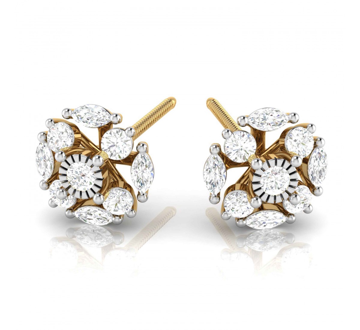 Noa Pixel Diamond Earrings