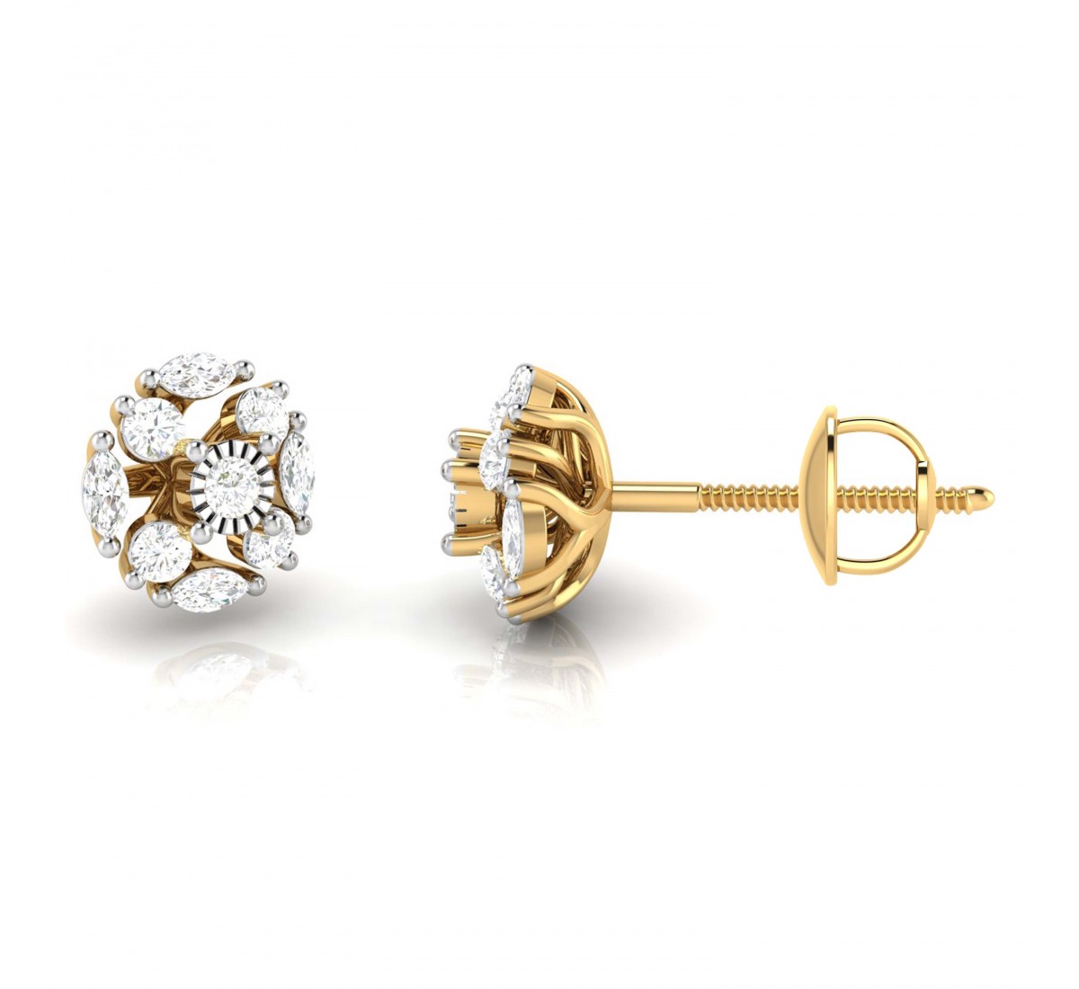 Noa Pixel Diamond Earrings